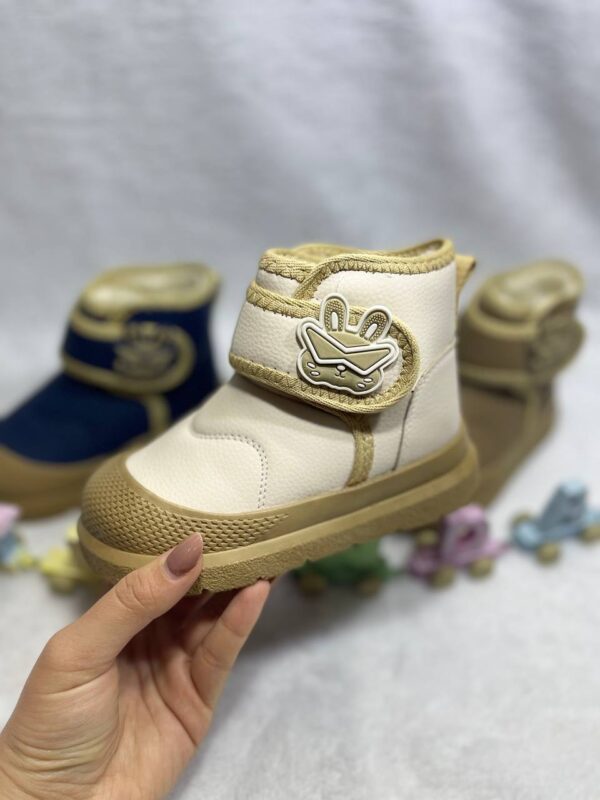 تصویر نیم‌بوت بچگانه زمستانی طرح خرگوش عینک‌دار (داخل خز) رنگ سفید 10