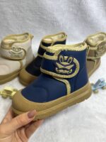 تصویر نیمبوت بچگانه زمستانی طرح خرگوش عینکدار (داخل خز)2