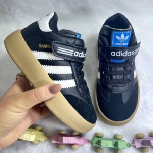 تصویر کتونی بچگانه مدل آدیداس نیم ساق سامبا رنگ مشکی 2