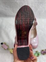 تصویر کفی کفش مجلسی دخترانه پاشنه‌دار مدل پرنسس باربی2