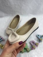 تصویر تک کفش کالج دخترانه مدل Pars Pa رنگ کرم 5