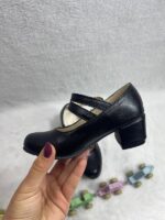 کفش مجلسی دخترانه مدل کلاسیک تصویر تک مشکی 4