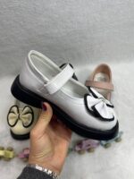 تصویر تک رنگ طوسی کفش عروسکی دخترانه مدل BEST CLASSIC4